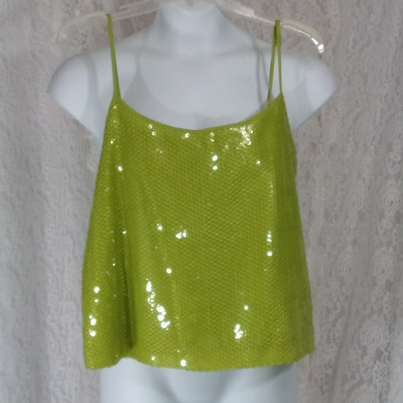 Carole Little Tops - Carole Little Bling Top Camisole Size L Green NWT